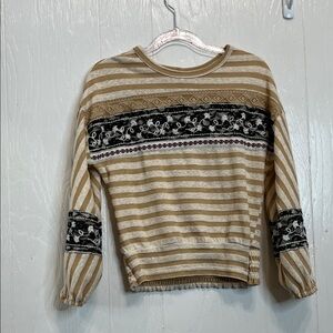 Gimmicks by BKE Beige and Black Knit Top